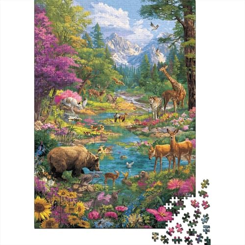 Tiere Tierwelt EIN lustiges Familienspiel, geeignet für Erwachsene, Jugendliche und Kinder mit hohem Schwierigkeitsgrad, 500 Teile (52 x 38 cm) von CKMSMCS