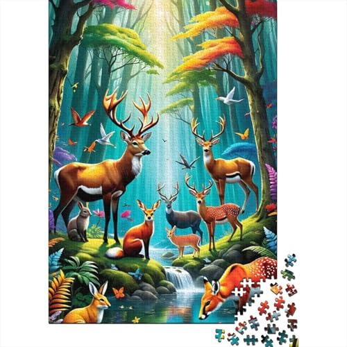 Tiere Tierwelt EIN lustiges Familienspiel, geeignet für Erwachsene, Jugendliche und Kinder mit hohem Schwierigkeitsgrad, 500 Teile (52 x 38 cm) von CKMSMCS