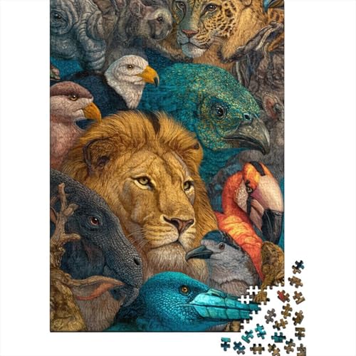 Tiere Tierwelt EIN lustiges Familienspiel Geeignet für Erwachsene Jugendliche und Kinder mit einem hohen Schwierigkeitsgrad 1000 Teile (75x50cm) von CKMSMCS