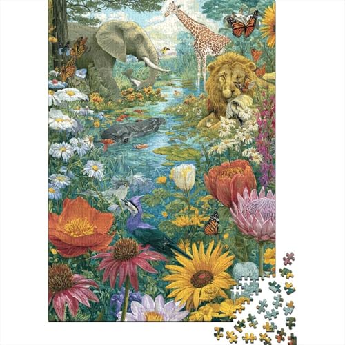Tiere Tierwelt EIN lustiges Familienspiel Geeignet für Erwachsene Jugendliche und Kinder mit einem hohen Schwierigkeitsgrad 1000 Teile (75x50cm) von CKMSMCS