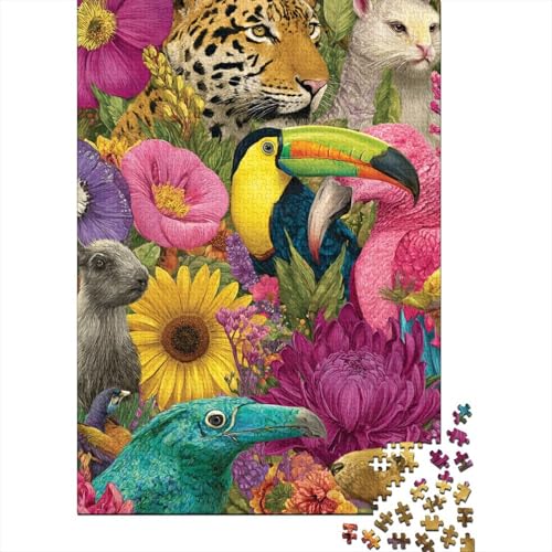 Tiere Tierwelt EIN lustiges Familienspiel Geeignet für Erwachsene Jugendliche und Kinder mit einem hohen Schwierigkeitsgrad 1000 Teile (75x50cm) von CKMSMCS