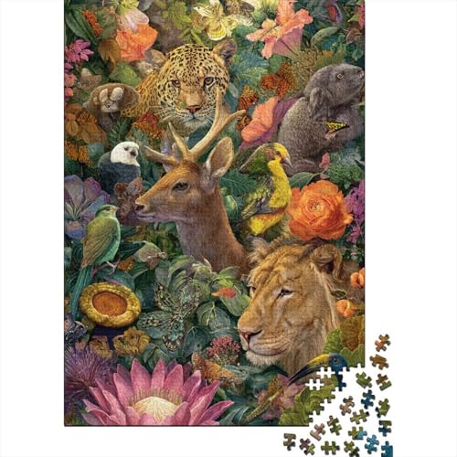 Tiere Tierwelt EIN lustiges Familienspiel Geeignet für Erwachsene Jugendliche und Kinder mit einem hohen Schwierigkeitsgrad 1000 Teile (75x50cm) von CKMSMCS
