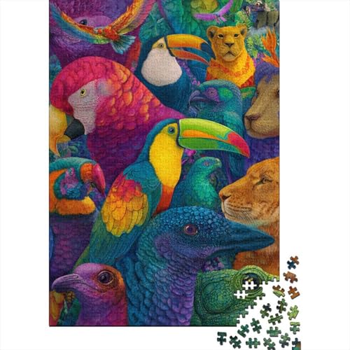Tiere Tierwelt EIN lustiges und Cooles Lern-Puzzlespiel mit einem sehr hohen Schwierigkeitsgrad 500 Teile (52 x 38 cm) von CKMSMCS