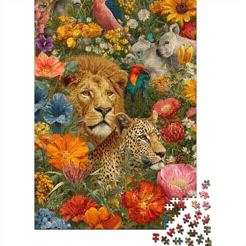 Tiere Tierwelt Großformatige Puzzles Geeignet für Erwachsene, Kinder und Jugendliche mit hohem Schwierigkeitsgrad und einzigartigen Formen 500 Teile (52x38cm) von CKMSMCS