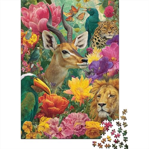 Tiere Tierwelt. EIN lustiges Familienspiel, geeignet für Erwachsene, Jugendliche und Kinder. Super schwierig. Einzigartiges Design. 300 Teile (40 x 28 cm). von CKMSMCS