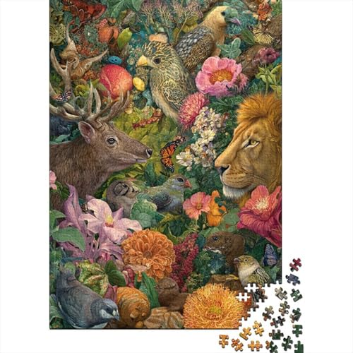 Tiere Tierwelt. EIN lustiges Familienspiel, geeignet für Erwachsene, Jugendliche und Kinder. Super schwierig. Einzigartiges Design. 300 Teile (40 x 28 cm). von CKMSMCS