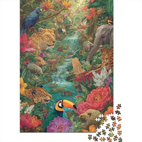 Tiere Tierwelt. Lustiges Lernspiel für die ganze Familie. Hoher Schwierigkeitsgrad, Aber Nicht langweilig. 500 Teile (52 x 38 cm) von CKMSMCS