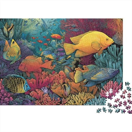 Unterwasserkreaturen, Unterwasserwelt, pädagogisches Puzzlespiel für Erwachsene ab 12 Jahren, geeignet für Familienunterhaltung, 300 Teile (40 x 28 cm) von CKMSMCS