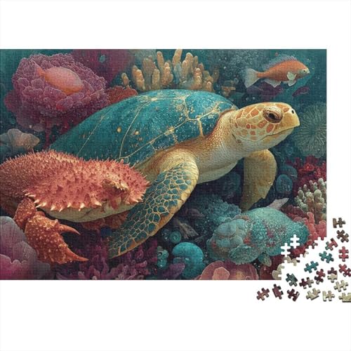 Unterwasserkreaturen, Unterwasserwelt, pädagogisches Puzzlespiel für Erwachsene ab 12 Jahren, geeignet für Familienunterhaltung, 300 Teile (40 x 28 cm) von CKMSMCS