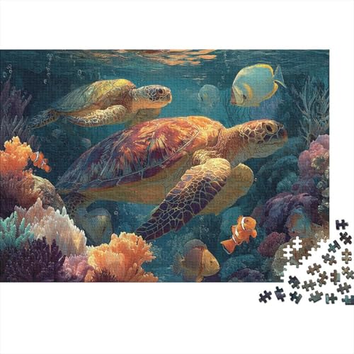 Unterwasserkreaturen, Unterwasserwelt, pädagogisches Puzzlespiel für Erwachsene ab 12 Jahren, geeignet für Familienunterhaltung, 300 Teile (40 x 28 cm) von CKMSMCS