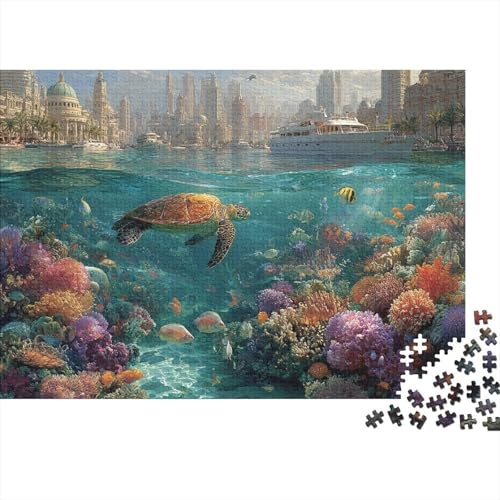 Unterwasserkreaturen, Unterwasserwelt, pädagogisches Puzzlespiel für Erwachsene ab 12 Jahren, geeignet für Familienunterhaltung, 500 Teile (52 x 38 cm) von CKMSMCS
