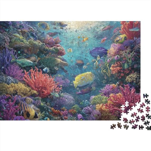 Unterwasserkreaturen, Unterwasserwelt, pädagogisches Puzzlespiel für Erwachsene ab 12 Jahren, geeignet für Familienunterhaltung, 500 Teile (52 x 38 cm) von CKMSMCS