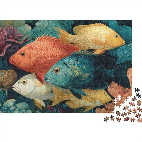 Unterwasserkreaturen, Unterwasserwelt, pädagogisches Puzzlespiel für Erwachsene ab 12 Jahren, geeignet für Familienunterhaltung, 500 Teile (52 x 38 cm) von CKMSMCS