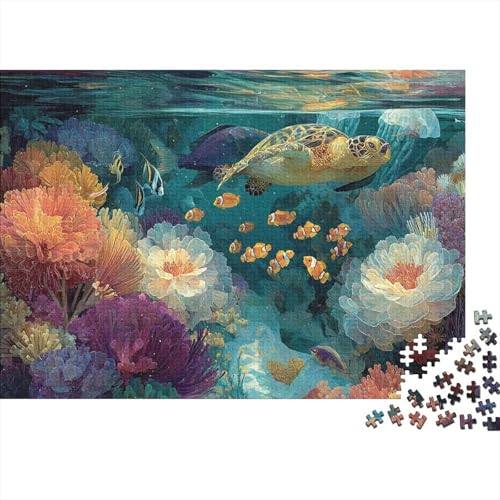 Unterwasserlebewesen, Lernspiele für die Unterwasserwelt, für Jungen und Mädchen, pädagogische Puzzlespiele, geeignet für Familienunterhaltung, sehr interessant, 300 Teile (40 x 28 cm) von CKMSMCS