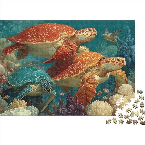 Unterwasserlebewesen, Unterwasserwelt, Lernspiel, Spaß, extrem schwierig zu vervollständigen, geeignet für Familienunterhaltung, 1000 Teile (75 x 50 cm) von CKMSMCS