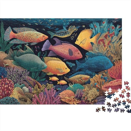 Unterwasserlebewesen, Unterwasserwelt, Lernspiele, anspruchsvolle Puzzlespiele, Geschenkideen für Frauen und Männer, 1000 Teile (75 x 50 cm) von CKMSMCS
