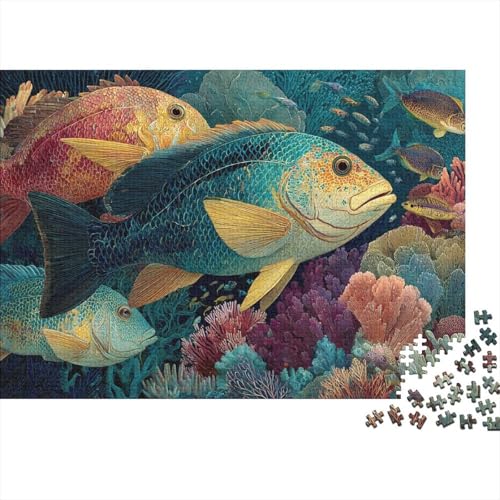 Unterwasserlebewesen, Unterwasserwelt, Lernspiele, anspruchsvolle Puzzlespiele, Geschenkideen für Frauen und Männer, 1000 Teile (75 x 50 cm) von CKMSMCS