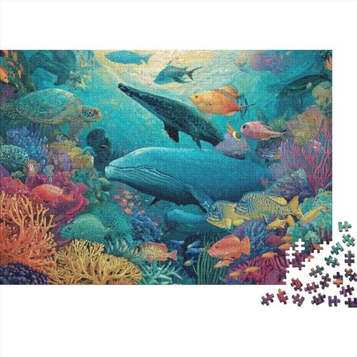 Unterwasserlebewesen, Unterwasserwelt, Lernspiele, anspruchsvolle Puzzlespiele, Geschenkideen für Frauen und Männer, 1000 Teile (75 x 50 cm) von CKMSMCS