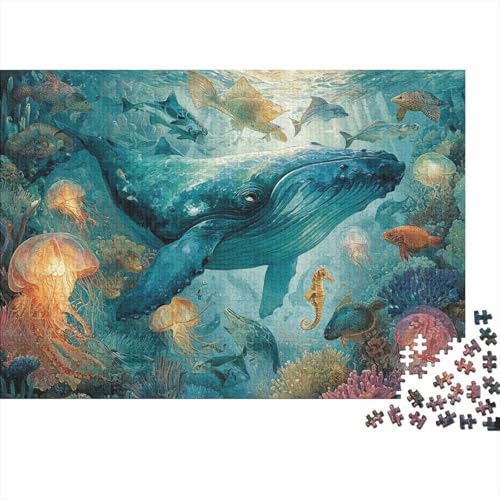 Unterwasserlebewesen, Unterwasserwelt, Lernspiele, anspruchsvolle Puzzlespiele, Geschenkideen für Frauen und Männer, 300 Teile (40 x 28 cm) von CKMSMCS