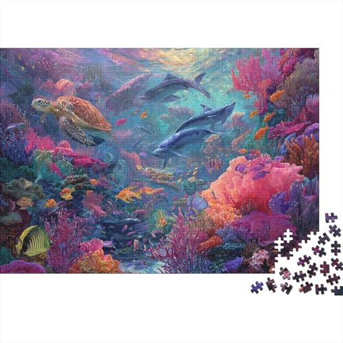 Unterwasserlebewesen, Unterwasserwelt, Lernspiele, anspruchsvolle Puzzlespiele, Geschenkideen für Frauen und Männer, 300 Teile (40 x 28 cm) von CKMSMCS