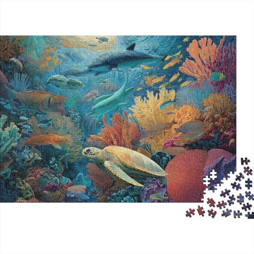 Unterwasserlebewesen, Unterwasserwelt, Lernspiele, anspruchsvolle Puzzlespiele, Geschenkideen für Frauen und Männer, 500 Teile (52 x 38 cm) von CKMSMCS