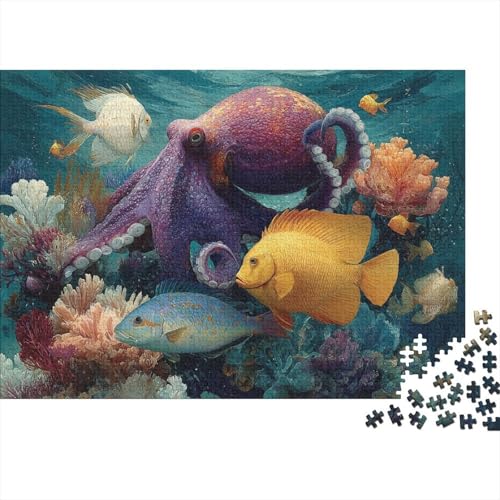 Unterwasserlebewesen, Unterwasserwelt, Lernspiele, anspruchsvolle Puzzlespiele, Geschenkideen für Frauen und Männer, 500 Teile (52 x 38 cm) von CKMSMCS