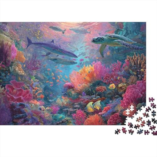 Unterwasserlebewesen, Unterwasserwelt, Lernspiele, anspruchsvolle Puzzlespiele, Geschenkideen für Frauen und Männer, 500 Teile (52 x 38 cm) von CKMSMCS
