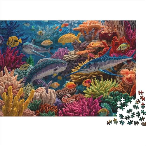 Unterwasserlebewesen, Unterwasserwelt, anspruchsvolle Puzzles für Erwachsene. Ideal für Familienspiele, perfekt als Geburtstags, 300 Teile (40 x 28 cm) von CKMSMCS