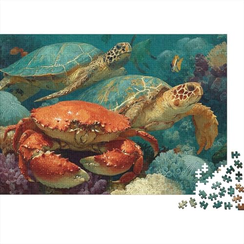 Unterwasserlebewesen, Unterwasserwelt, geeignet für Erwachsene und Kinder, kreatives Spiel, extrem schwierig, herausfordernd zu vervollständigen, 1000 Teile (75 x 50 cm) von CKMSMCS