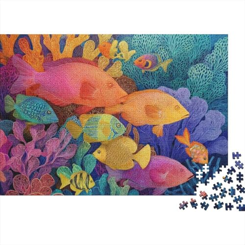 Unterwasserlebewesen, Unterwasserwelt, geeignet für Erwachsene und Kinder, kreatives Spiel, extrem schwierig, herausfordernd zu vervollständigen, 1000 Teile (75 x 50 cm) von CKMSMCS