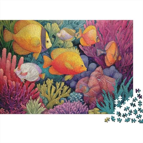 Unterwasserlebewesen, Unterwasserwelt, geeignet für Familienunterhaltung und lehrreiche Puzzlespiele, cool und unterhaltsam, super schwierig, 1000 Teile (75 x 50 cm) von CKMSMCS