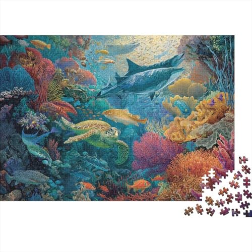 Unterwasserlebewesen, Unterwasserwelt, lustige Geschenke und Aktivitäten für Erwachsene, toll für Familienspaß, extrem schwierig, 300 Stück (40 x 28 cm) von CKMSMCS