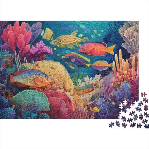 Unterwasserlebewesen, Unterwasserwelt, lustiges Lernspiel, geeignet für die ganze Familie, hoher Schwierigkeitsgrad, Aber Nicht langweilig, 1000 Teile (75 x 50 cm) von CKMSMCS