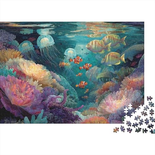 Unterwasserlebewesen, Unterwasserwelt, sehr interessantes Puzzlespiel, geeignet für Familienunterhaltung, anspruchsvoll, 300 Teile (40 x 28 cm) von CKMSMCS