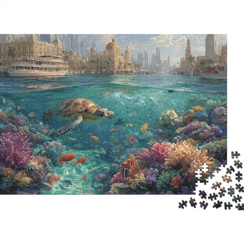 Unterwasserlebewesen, Unterwasserwelt, sehr lustiges und herausforderndes Puzzlespiel, Heimdekoration, Puzzle, 1000 Teile (75 x 50 cm) von CKMSMCS