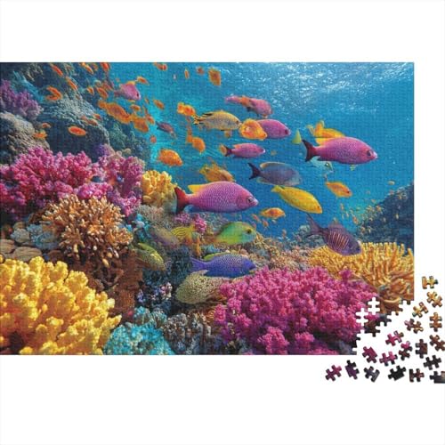 Unterwasserlebewesen, Unterwasserwelt, sehr lustiges und herausforderndes Puzzlespiel, Heimdekoration, Puzzle, 1000 Teile (75 x 50 cm) von CKMSMCS
