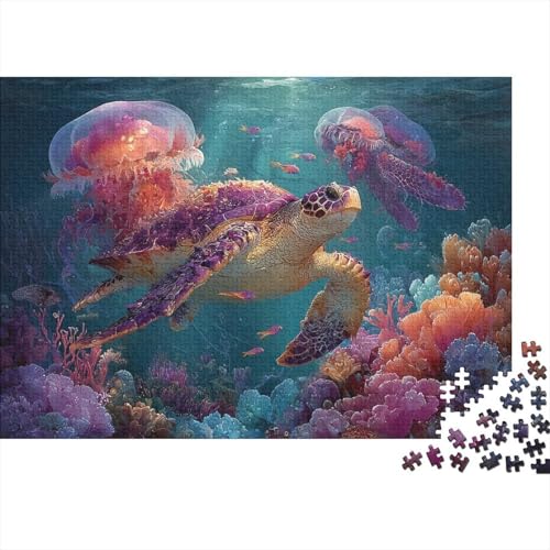 Unterwasserlebewesen, Unterwasserwelt, sehr lustiges und herausforderndes Puzzlespiel, Heimdekoration, Puzzle, 1000 Teile (75 x 50 cm) von CKMSMCS