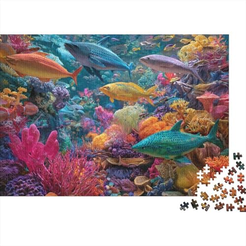 Unterwasserlebewesen, Unterwasserwelt-Lernspiel, geeignet für Kinder ab 10 Jahren und Erwachsene, interessant und herausfordernd, 300 Teile (40 x 28 cm) von CKMSMCS