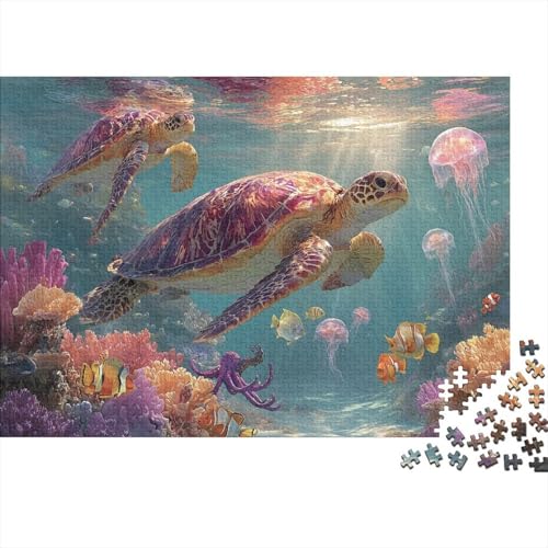 Unterwasserlebewesen, Unterwasserwelt-Lernspiel, geeignet für Kinder ab 10 Jahren und Erwachsene, interessant und herausfordernd, 300 Teile (40 x 28 cm) von CKMSMCS