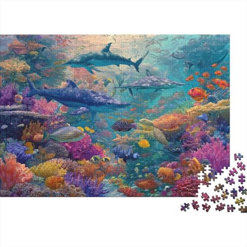 Unterwasserlebewesen, Unterwasserwelt-Lernspiel, geeignet für Kinder ab 10 Jahren und Erwachsene, interessant und herausfordernd, 500 Teile (52 x 38 cm) von CKMSMCS