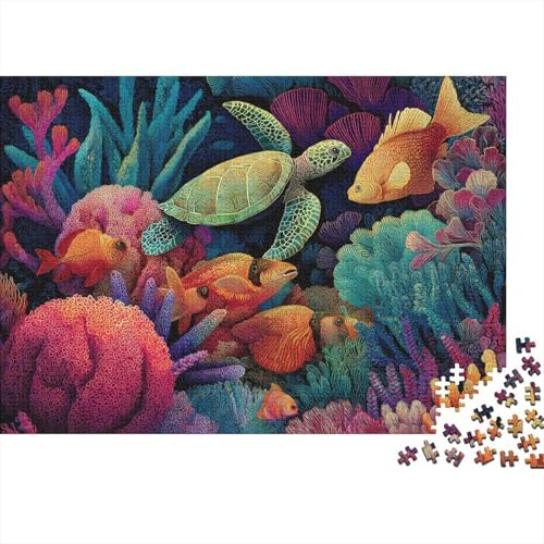 Unterwasserlebewesen, Unterwasserwelt-Lernspiel, geeignet für Kinder ab 10 Jahren und Erwachsene, interessant und herausfordernd, 500 Teile (52 x 38 cm) von CKMSMCS