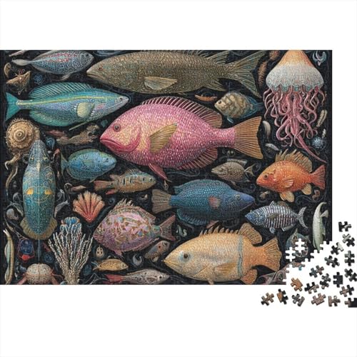 Unterwasserlebewesen, Unterwasserwelt-Lernspiel, geeignet für Kinder ab 10 Jahren und Erwachsene, interessant und herausfordernd, 500 Teile (52 x 38 cm) von CKMSMCS