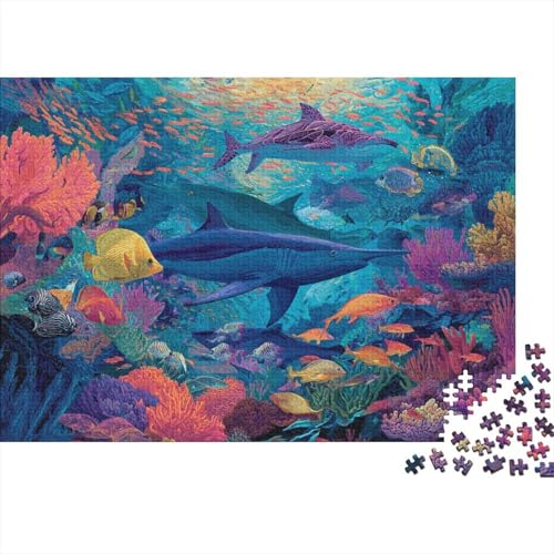 Unterwasserlebewesen, Unterwasserwelt-Lernspiel, geeignet für Kinder ab 10 Jahren und Erwachsene, interessant und herausfordernd, 500 Teile (52 x 38 cm) von CKMSMCS