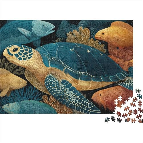 Unterwasserlebewesen, Unterwasserwelt-Puzzlespiele für Jugendliche und Erwachsene, cool, lustig und farbenfroh, 1000 Teile (75 x 50 cm) von CKMSMCS