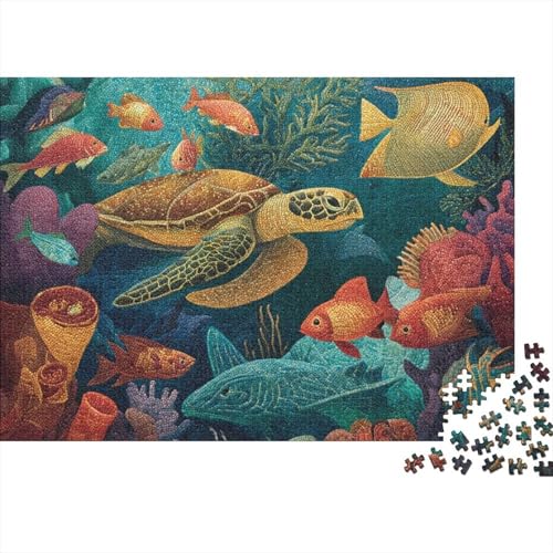 Unterwasserlebewesen, Unterwasserwelt. EIN einzigartiges und kreatives Spiel, das herausfordernd und unterhaltsam ist. 300 Teile (40 x 28 cm) von CKMSMCS