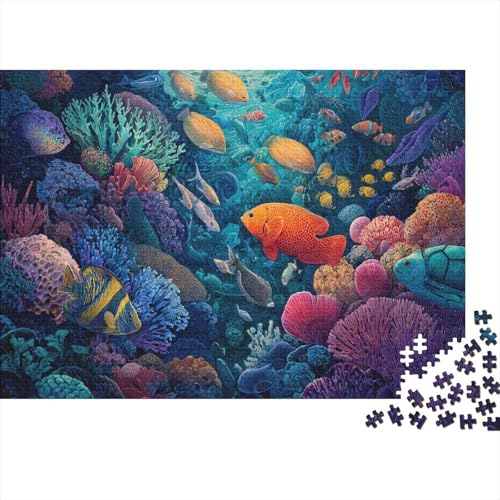 Unterwasserlebewesen, Unterwasserwelt. EIN einzigartiges und kreatives Spiel, das herausfordernd und unterhaltsam ist. 300 Teile (40 x 28 cm) von CKMSMCS