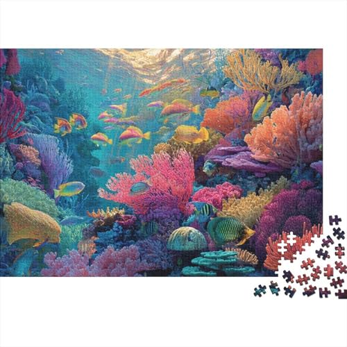 Unterwasserlebewesen, Unterwasserwelt. EIN einzigartiges und kreatives Spiel, das herausfordernd und unterhaltsam ist. 300 Teile (40 x 28 cm) von CKMSMCS