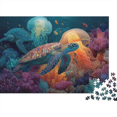 Unterwasserlebewesen, Unterwasserwelt. EIN einzigartiges und kreatives Spiel, das herausfordernd und unterhaltsam ist. 300 Teile (40 x 28 cm) von CKMSMCS