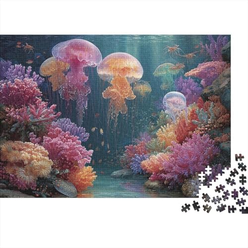 Unterwasserlebewesen, Unterwasserwelt. EIN lustiges Familienspiel für Erwachsene, Jugendliche und Kinder. Extrem schwierig zu vervollständigen. 1000 Teile (75 x 50 cm) von CKMSMCS