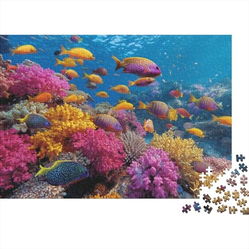 Unterwasserlebewesen, Unterwasserwelt. Extrem schwieriges, sehr schwer zu vervollständigendes Puzzle. Geeignet für Erwachsene. 300 Teile (40 x 28 cm) von CKMSMCS
